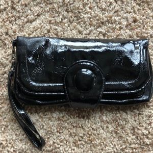 Apt 9 black patent wallet wristlet
